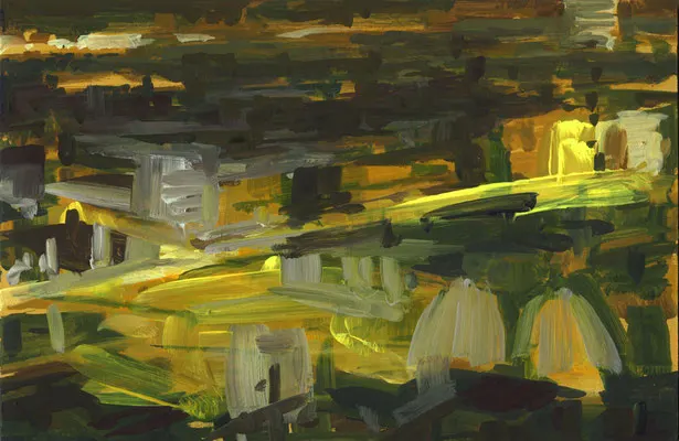2010 Figueroa Street Öl auf Pappe holzhinterrahmt 23 x 35 cm