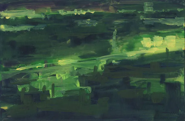 2010 Figueroa Street Öl auf Pappe holzhinterrahmt 23 x 35 cm