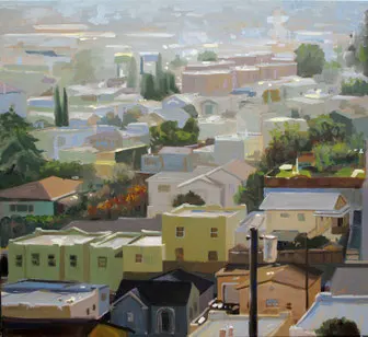 2009 "Figueroa Street"  Öl auf Segeltuch 110 x 120 cm