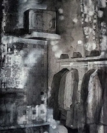 Interieur 2015 Tempera auf Segeltuch 160 x 130 cm
